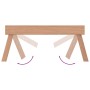 Bandeja plegable madera maciza de teca 55x35x25 cm