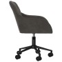 Silla de oficina giratoria de terciopelo gris oscuro