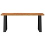 Banco con borde vivo madera maciza de acacia 110 cm