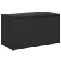Banco de pasillo de madera de ingeniería negro 80x40x45 cm