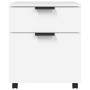 Archivador con ruedas madera contrachapada blanco 45x38x54 cm