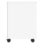 Archivador con ruedas madera contrachapada blanco 45x38x54 cm