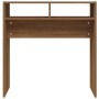 Mesa consola madera contrachapada roble marrón 78x30x80 cm
