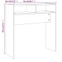 Mesa consola madera contrachapada roble marrón 78x30x80 cm