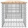 Banco de jardín diseño gaviones madera maciza pino 203x44x42 cm