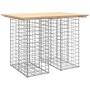 Banco de jardín diseño gaviones madera maciza pino 100x70x72 cm