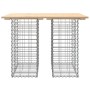Banco de jardín diseño gaviones madera maciza pino 100x70x72 cm