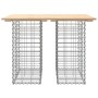 Banco de jardín diseño gaviones madera maciza pino 100x70x72 cm