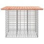 Banco jardín diseño gaviones madera abeto Douglas 100x102x72 cm