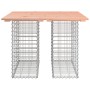 Banco jardín diseño gaviones madera abeto Douglas 100x102x72 cm
