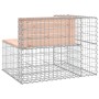 Banco jardín diseño gaviones madera abeto Douglas 92x71x65,5 cm