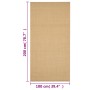 Alfombra de sisal natural 100x200 cm