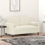 Cojines decorativos 2 uds terciopelo crema 15x50 cm