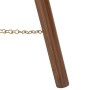 Lámpara de suelo con trípode madera maciza de mango 97 cm