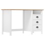 Escritorio Hill con 3 cajones madera de pino 120x50x74 cm