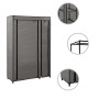 Armario plegable de tela gris 110x45x175 cm
