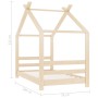 Estructura de cama infantil de madera maciza de pino 70x140 cm
