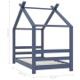 Estructura de cama infantil madera maciza pino gris 70x140 cm