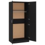 Armario de madera contrachapada negro 80x52x180 cm