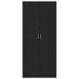 Armario de madera contrachapada negro 80x52x180 cm