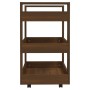 Carrito de cocina madera contrachapada marrón roble 60x45x80cm