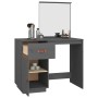 Mesa tocador de madera maciza de pino gris 95x50x134 cm