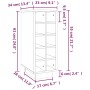 Botellero madera maciza de pino blanco 23x34x61 cm