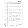 Botellero madera maciza de pino 65x29x112 cm