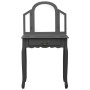 Tocador y taburete madera de paulownia gris 65x36x128 cm