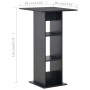 Mesa de bar color negro 60x60x110 cm