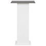 Mesa alta de cocina blanco y gris antracita 60x60x110 cm