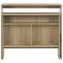 Mesa alta de bar con 2 tableros roble 130x40x120 cm