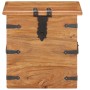 Baúl de madera maciza de acacia 40x40x40 cm
