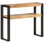 Mesa consola de madera maciza de acacia 90x30x75 cm