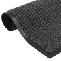 Alfombras de entrada rectangulares de nudo 2 uds gris 80x120 cm