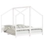 Estructura de cama para niños madera pino blanco 2x(80x200) cm