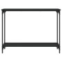Mesa consola madera de ingeniería negra 101x30,5x75 cm