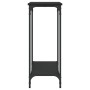 Mesa consola madera de ingeniería negra 101x30,5x75 cm