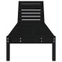 Tumbonas 2 unidades madera maciza de pino negro 199,5x60x74 cm