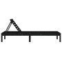Tumbonas 2 unidades madera maciza de pino negro 199,5x60x74 cm