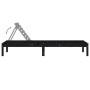 Tumbonas 2 unidades madera maciza de pino negro 199,5x60x74 cm