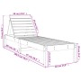 Tumbonas 2 unidades madera maciza de pino negro 199,5x60x74 cm