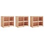 Muebles de cocina de exterior 3 piezas madera maciza de pino