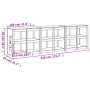 Muebles de cocina de exterior 3 piezas madera maciza de pino