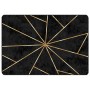 Alfombra lavable antideslizante negro y dorado 120x180 cm