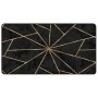 Alfombra lavable antideslizante negro y dorado 80x150 cm