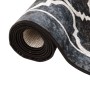 Alfombra lavable antideslizante negro y blanco 80x150 cm