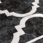 Alfombra lavable antideslizante negro y blanco 80x150 cm