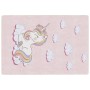 Alfombra niños lavable antideslizante unicornio rosa 160x230 cm
