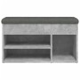 Banco zapatero madera de ingeniería gris hormigón 82x32x45,5 cm